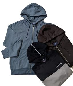 เสื้อฮู้ดซิปสำหรับผู้ชายใส่ทำงานในฤดูหนาว พิมพ์โลโก้ได้ สีพื้น แขนยาว ลายดีไซเนอร์ ผ้าฝ้าย 100% - Product Image 6