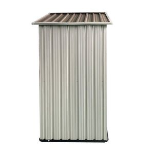 Casetta da Giardino in Metallo 5FTx3FT Resistente per Esterni con Tetto a Falda, Struttura in Legno e Alluminio, Bianca, per Uso in Giardino e Patio - Product Image 6