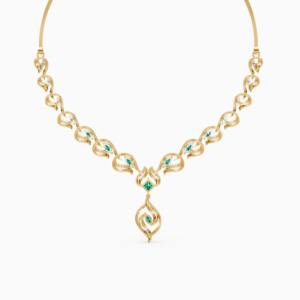 Collar de diamantes cultivados en laboratorio Forever Curve con diamantes de 3.58 quilates y piedras preciosas en oro amarillo de 9 quilates, oro blanco y oro rosa - Product Image 3