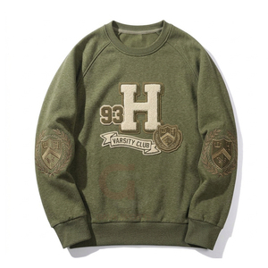 Sweat-shirts et sweats à capuche décontractés personnalisés, col rond, grande taille, poids lourd, style vintage, OEM ODM, pour hommes et femmes, pour l'hiver, vente en gros - Product Image 1