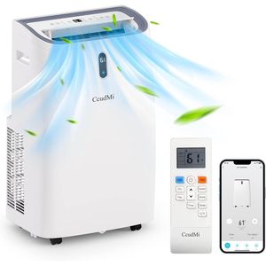 Condizionatore d'Aria Portatile Wi-Fi da 14.000 BTU 4-in-1 con Funzioni di Raffreddamento, Riscaldamento, Deumidificatore e Ventilatore per Ambienti fino a 65 m² Ft. - Product Image 1