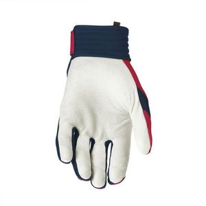 Gants de frappe de baseball pour adultes, rouge, blanc, bleu marine, en cuir rembourré, fermeture auto-agrippante, entraînement unisexe - Product Image 4