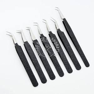 Pinzas de pestañas clásicas curvas profesionales herramientas de maquillaje 35 45 90 grados pinzas de extensión de pestañas pinzas de aislamiento herramienta de belleza - Product Image 3