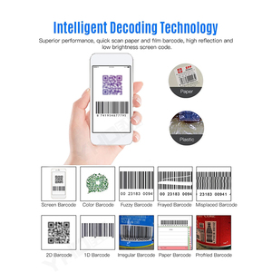 Mini <span class=keywords><strong>scanner</strong></span> de codes-barres sans fil BT, lecteur de codes-barres 2D CMOS sans fil, compatible <span class=keywords><strong>avec</strong></span> les smartphones/tablettes/ordinateurs - Product Image 3