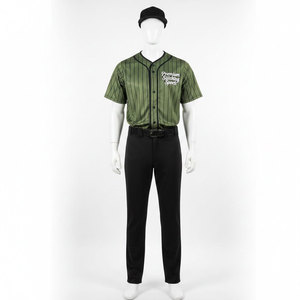 Ensemble d'uniformes de baseball personnalisés de haute qualité pour hommes, 100 % polyester, broderie personnalisée, marque sur mesure - Product Image 1