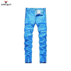 Pantalones de cuero para hombre, estilo hip-hop, holgados, informales, de tiro medio, impermeables y transpirables, para otoño. - Product Image 1