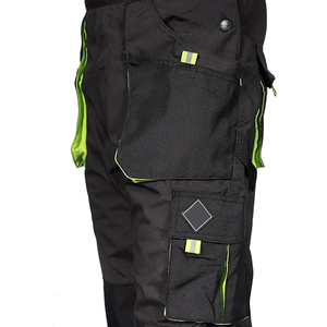 Salopette de sécurité fluorescente avec bandes réfléchissantes pour hommes – Vêtement de travail haute visibilité durable pour la construction - Product Image 4