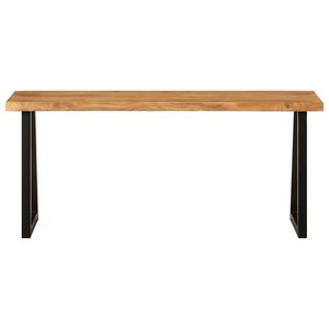 Banc en bois d'acacia massif à bord naturel de 41,3 pouces, meubles de salle à manger - Product Image 2