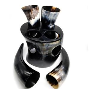 Chope à boire en corne de bœuf style nordique, sculptée à la main, pour la Fête médiévale et Renaissance, cadeau pour garçons d'honneur, chope à bière - Product Image 5