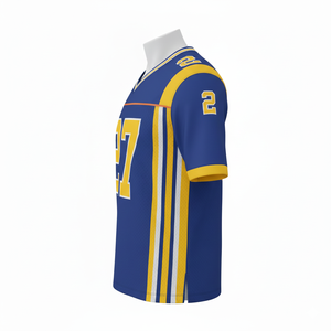 Personalización de Fábrica, Camisetas de Fútbol Americano Transpirables, Uniformes Deportivos Unisex de Manga Corta, 100% Poliéster, Logotipo Personalizado - Product Image 1