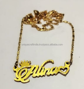 Collier pendentif chaîne en laiton de haute qualité pour femmes Style épais avec design géométrique classique pour les fêtes de mariage! - Product Image 1