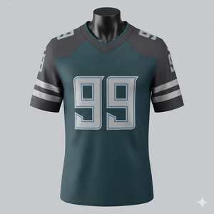 Jersey de Fútbol Americano Corto y Transpirable, Estilo Nuevo, Unisex, Personalizable con Nombres de Equipos y Colores, Tallas Variadas, Venta al Por Mayor, Económico - Product Image 1