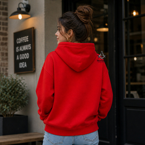Heritage Masonic Regalia Polyester Delta Sigma Hoodie Women Drop Shoulder <b>Puller</b> Fleece Knitted Sweatshirt with Front Logo - Product Image 4