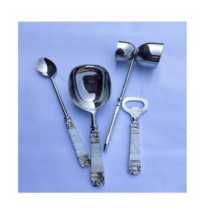 Juego de cubiertos de acero inoxidable con acabado chapado en oro, diseño atractivo, utensilios metálicos para queso, a precio de mayoreo. - Product Image 6