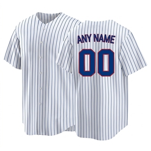Uniforme Deportivo Antibacterial de Secado Rápido de Alta Calidad, 100% Poliéster, Manga Corta, Cuello en V, Sublimación, Jersey de Béisbol Personalizado - Product Image 3