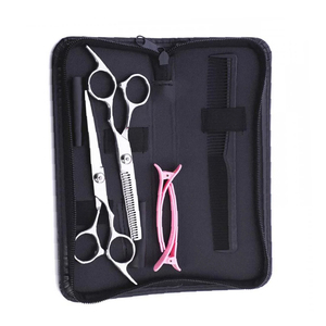 Ensemble professionnel de coiffure et de texture pour cheveux, ciseaux de salon en acier inoxydable avec peigne de toilettage et pochette de rangement haut de gamme - Product Image 5