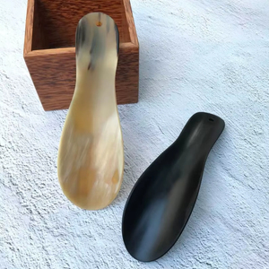 Cuerno de búfalo grabado personalizado para viaje, calzador de viaje, calzador, calzador de mango corto, regalo para hombres, cuerno auténtico - Product Image 5