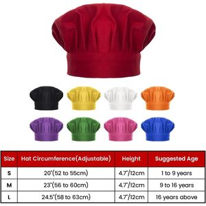 Sombrero de Chef bordado personalizado 2025, sombrero de cocina y horneado de algodón elástico para niños y adultos, equipos de horneado ajustables - Product Image 3