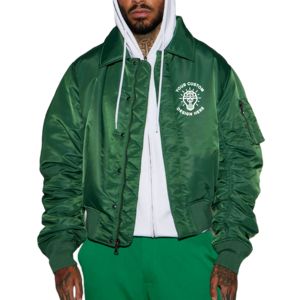 Chaqueta de vuelo extragrande personalizada OEM para hombre, camuflaje, algodón, sarga, con capucha, reversible, estilo piloto, tipo bomber. - Product Image 1