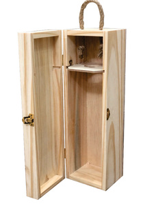 Caja de almacenamiento de madera grabada personalizada al mejor precio, caja de vino de madera hecha a mano, caja de regalo para botellas con relieve y barniz a la venta - Product Image 4