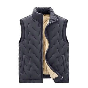 Chalecos de Invierno Personalizados para Hombre, con Cuello Alto, Acolchados, de Algodón Grueso, Cálidos, Deportivos, Lisos - Product Image 1