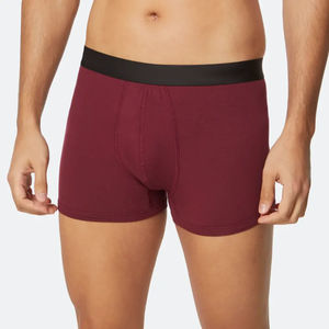 Nuevos Calzoncillos Boxer para Hombre de Color Sólido en Spandex/Algodón, Corte Medio, ODM, Transpirables, Antidesgaste, Ropa Interior Deportiva - Product Image 1