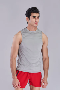Débardeur en tricot gaufré personnalisé pour homme, coupe ample texturée, style streetwear décontracté, vente en gros directe du fabricant - Product Image 2