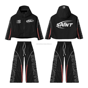 . Custom logo Reflective Windbreaker two piece Set Nylon <b>Jacket</b> and Shorts <b>techwear</b> Tracksuit for Men Streetwear OEM Manufacture - Product Image 2