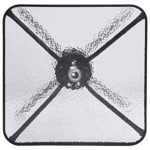 Conjunto de Comedor de Jardín de Acero Negro y Vidrio Templado con Ratán Sintético, Muebles Elegantes para Exteriores - Product Image 4