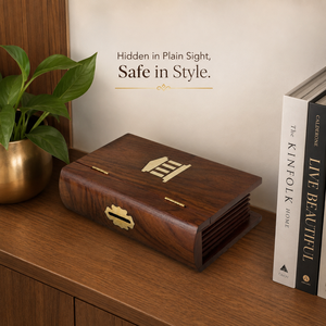Premium Indian Rosewood Book Shape Secret Money <b>Box</b> | Handcrafted Hidden Cash Storage Safe <b>Keepsake</b> Organizer Gift <b>Box</b> for Home - Product Image 3