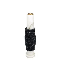 เชิงเทียนหินโอนิกซ์ทำด้วยมือสไตล์หรูหราเชิงเทียนหินอ่อนโอนิกซ์หรูหรา - Product Image 1