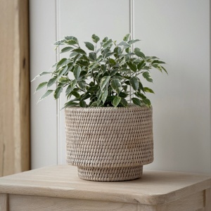 Articles de décoration de jardin, pot en rotin pour plantes d'intérieur et d'extérieur, pots à fleurs artisanaux. - Product Image 6