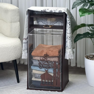 Elegante Quemador de Incienso de Madera con Estuche de Almacenamiento de Acrílico Transparente, Diseño de Mezquita, Perfecto para Aromatizar y Decorar el Hogar Moderno - Product Image 6