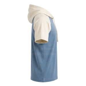 Lightweight <b>Men</b> Hooded T Shirts <b>Short</b> <b>Sleeve</b> Pullover <b>Hoodie</b> Soft Cotton Blend Casual Athletic Gym Workout Summer Everyday Wear - Product Image 4