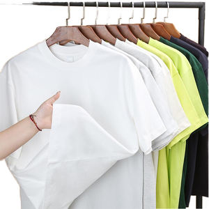 T-shirts pour hommes en coton 100% de qualité supérieure, poids du tissu 260g, poids lourd, motif uni, style formel, écologiques, respirants - Product Image 1