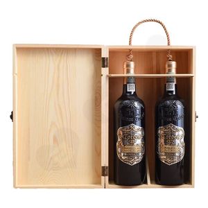 Soporte de madera artesanal para botellas, organizador de almacenamiento de vino para mesa, estante para botellas de madera natural rústica para bar en casa - Product Image 5