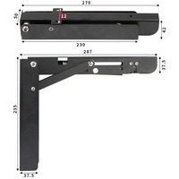 Support de bureau pliant en métal robuste Table d'étagère murale Support d'établi RV peu encombrant pour chambre salon bricolage