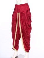 Pantalon Dhoti en Satin pour Hommes, Tenue de Danse d'Apprentissage, Pantalon Ample Décontracté pour Vacances, Soirée à Thème, Costume de Danse Contemporaine