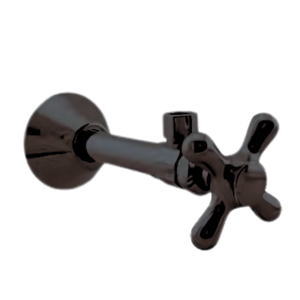 Vanne d'arrêt d'angle en laiton VAB0032 à poignée croisée, design moderne, installation à visser pour salle de bain/cuisine - Product Image 2