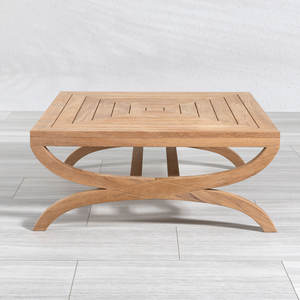 Mesa de Centro Moderna Minimalista Ecológica y Duradera Hecha a Mano en Madera de Teca para Terraza de Hotel o Villa Contemporánea - Product Image 4