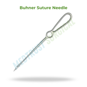 Aguja de sutura Buhner de 12 pulgadas, instrumento obstétrico veterinario para el tratamiento del prolapso vaginal - Product Image 2