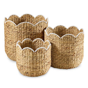 Paniers de rangement tressés à la main, paniers organisateurs en jacinthe d'eau de bonne qualité, décoration pour la maison - Product Image 1