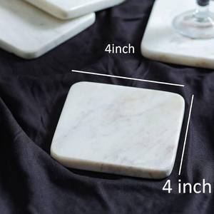 Top Choice Modern Luxury Marble Stone <b>Coaster</b> Durable Eco-Friendly Drink Mat for Home Kitchen Office <b>Table</b> Counter Protection - Product Image 2