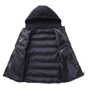 Fully Customized <b>Men's</b> Waterproof <b>Canvas</b> Puffer <b>Jackets</b> Polyester Wadding Filled Winter DDP Shipping - Product Image 5