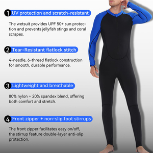 Combinaison de plongée pour hommes, double couture invisible, combinaison de plongée sous-marine, ajustement parfait, équipement de plongée professionnel, vêtements de sport aquatiques - Product Image 4