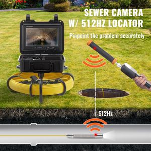 Localizzatore 512Hz, Endoscopio Industriale 164 Ft/50 m, Telecamera per Ispezione Tubi 9'' con Funzione DVR, 12 LED Regolabili, Telecamera IP68 per Fognature - Product Image 2