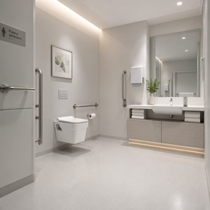 Inodoro Moderno de Cerámica Ecológico de Una Pieza, Montado en la Pared, con Descarga por Gravedad y Drenaje P-trap, para Escuelas, Hoteles, Villas y Hospitales - Product Image 5