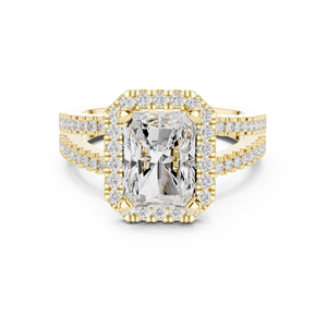 แหวนหมั้นเพชรทรงรัศมี 2 กะรัต ผลิตในห้องปฏิบัติการ ดีไซน์แยกก้าน ทอง 14K พร้อมใบรับรอง IGI ระดับ VS1 สี E สำหรับวันครบรอบแต่งงาน - Product Image 1