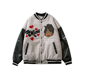 Design Your Vintage Winter Collarless Wool Body <b>Varsity</b> <b>Bomber</b> <b>Jacket</b> <b>Men</b> - Product Image 1