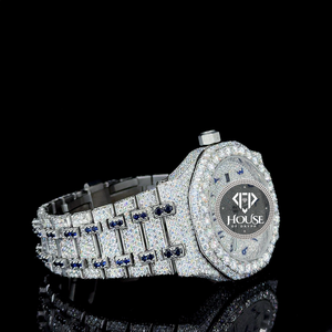 Reloj de Lujo con Diamantes Moissanite, Acero Inoxidable, Estilo Hip Hop, Cuarzo, Esfera Redonda, Reloj de Pulsera para Hombre, Regalo - Product Image 4